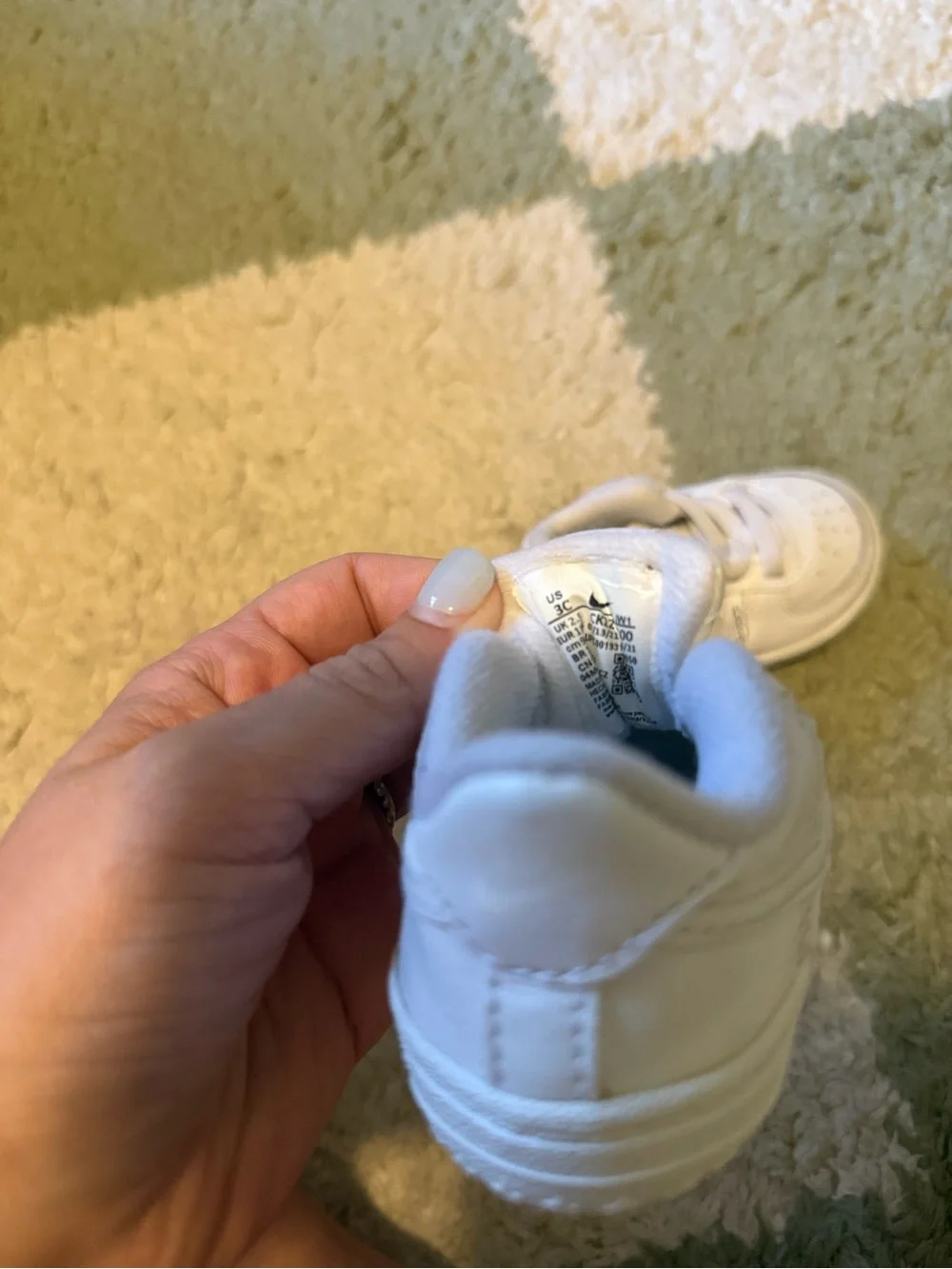 Nike White Baby Lace-Up Sneakers